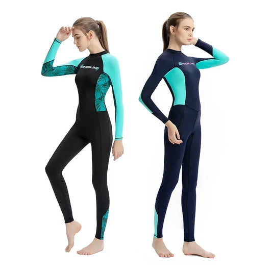 Women's Wetsuit Quick-drying Swimsuit Ladies One-piece Anti-jellyfish Dive Skin Sunscreen Swimming Surfing Snorkeling Rash Guard