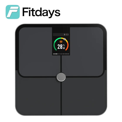 Fitdays 8 Electrode Smart Body Scale Smart Full Body Composition Bioimpedance Scale Digital Body Fat Weight Scale Balance