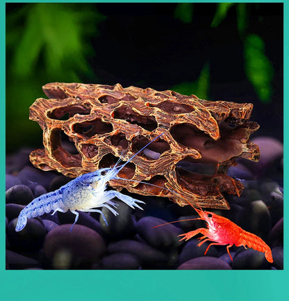 Aquarium Hideout Caves, Fish Shrimp Shelter Breeding Spawning Holes for Cichlids Plecos,Fish Tank Decor, Aquatic Pet Supplies