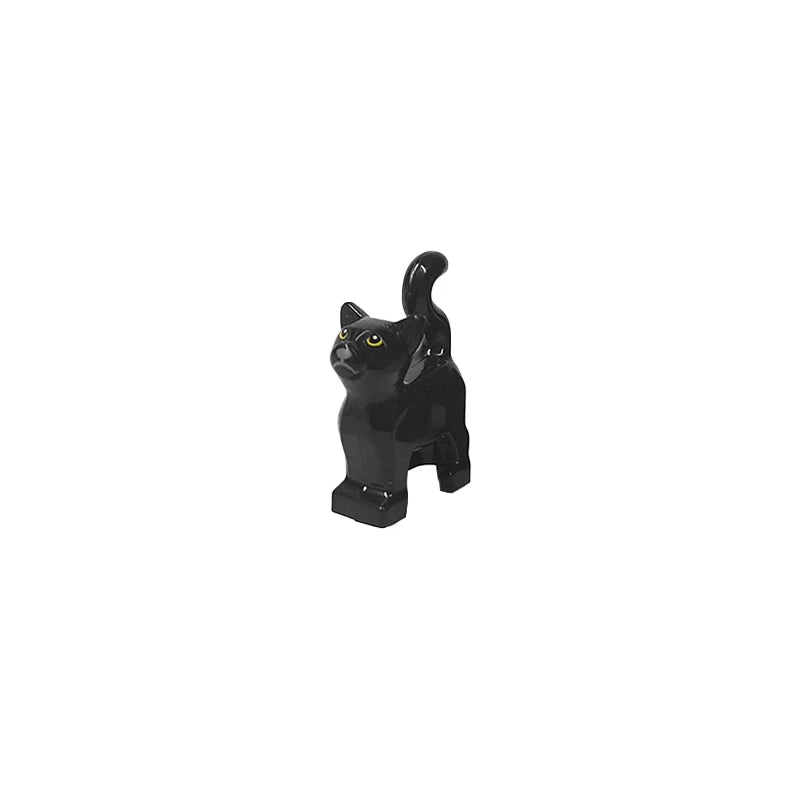 City Animal Zoo Farm Series Building Blocks Street View Panda Brown Bear Cat Pig Long Wool Sheep Cow Cattle Pet Bricks Toys Kids