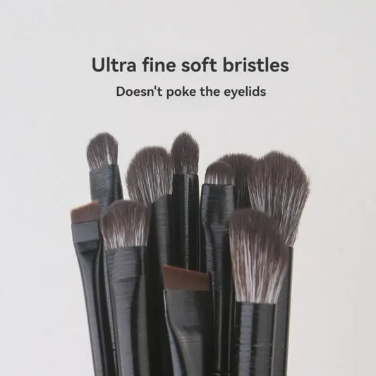 WholsealeSoft Bristle Eyeshadow Brushes 10-piece Set Eye Makeup Smudge Undercover Eyeliner Blade Eye Detail Small Makeup Brushes