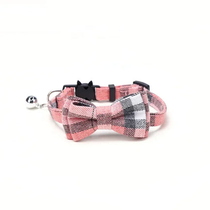 1PC Cute Cat Collar Small Puppy Cat Dog Collars Bow Kitten Collar Bowknot Necklace with Bell for Dog Cat Chihuahua Pet Supplies
