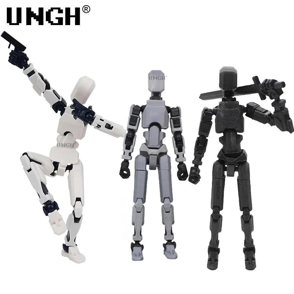 UNGH Multi-Jointed Action Figure Dragon 3D Printed Assembly Movable 13 Body Movable Robot Toys Gifts For Children