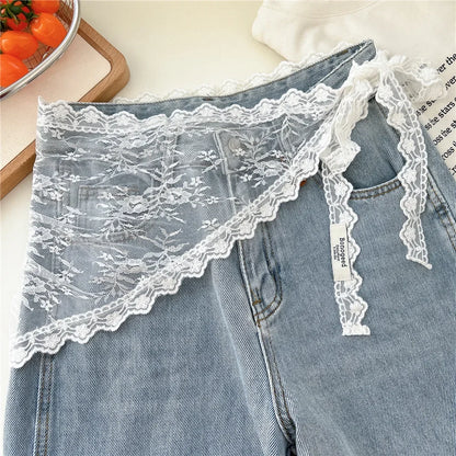 2025 HOT SALE! Y2K Women Lace Tulle Bandage Skirt Stacked Lace Half Skirt Layering Small Butt Curtain Flower Triangle Hair Scarf