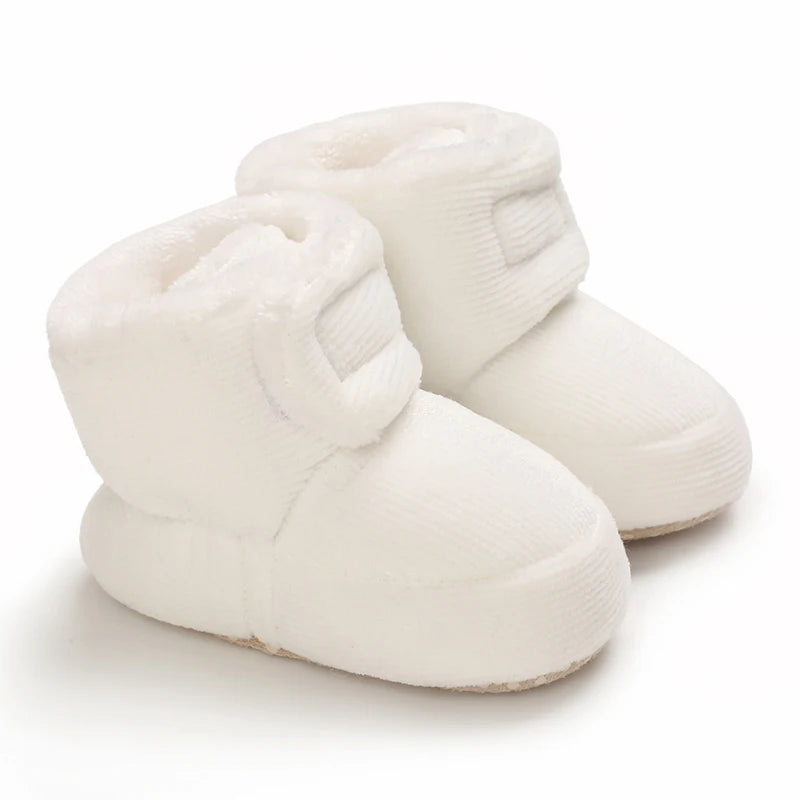 Winter Baby Cotton Shoes Thick Plush Snow Boots Soft Casual Walking Shoes for 0-18 Month Old Comfortable Toddler Footwear