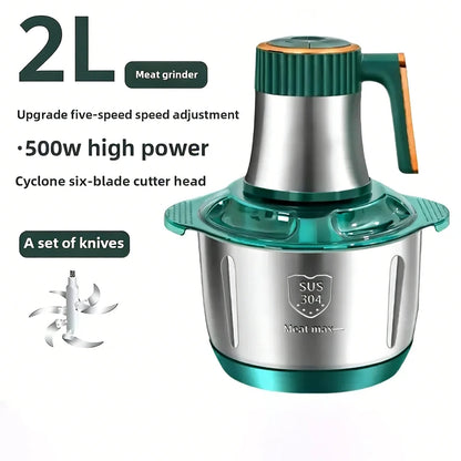 304 Stainless Steel Multifunctional Electric Food Processor 2L 3L 5L Meat Grinder Mincer Vegetable Chopper Slicer 220V EU Plug
