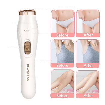 Women Electric Razors Painless Bikini Trimmer for Ladies Pubic Hair Detachable Head Electric Shaver for Women Electric Epilator