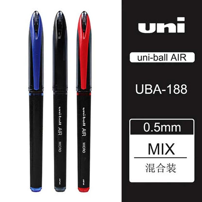 Uni Ball Air Micro Gel Rollerball Pen UBA-188 0.5/0.7MM Japanese Stationery Black Technology Straight Liquid Free Control Ink