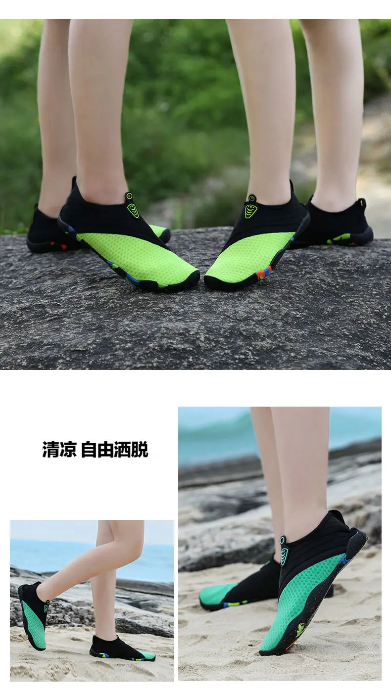 Men Women Aqua Shoes Sneakers Quick Dry Swimming Footwear Unisex Outdoor Breathable Upstream Beach Shoes 35-45#