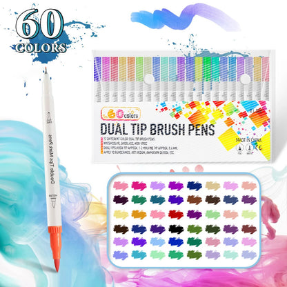 12-72 Colors Art Markers – Waterproof & Quick-Drying | For DIY Painting on Stone, Wood, Paper | Art Stationery & School Supplies