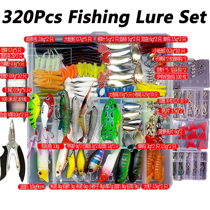 Fishing Lure Kit Soft and Hard Bait
