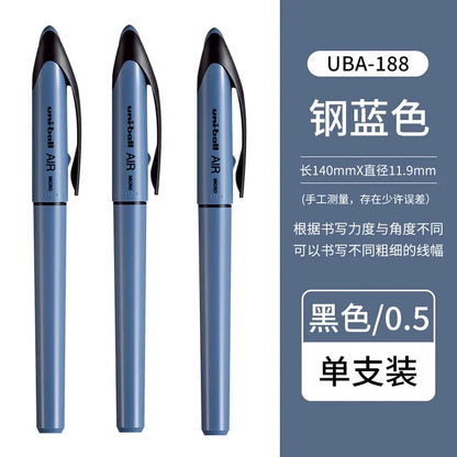 Uni Ball Air Micro Gel Rollerball Pen UBA-188 0.5/0.7MM Japanese Stationery Black Technology Straight Liquid Free Control Ink