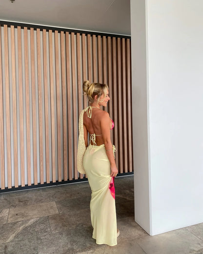 New Bikini Beach Skirt Tunics for Beach Long Leaves Print Bikini Cover up Robe de Plage Sarong Beach Swimsuit cover-ups