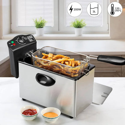 Electric Deep Fryer Large Capacity Oil Oven Countertop Commercial Fryer for Street Vendors Fried Chicken Fries Pot EU/UK