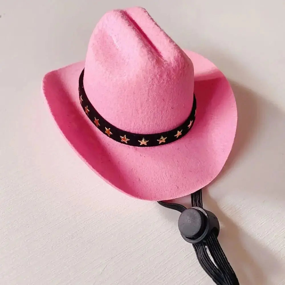 British Pet Cat Dog Hat Star Cowboy Hat Pet Supplies Adjustable Dog Costume Top Hat Headwear Dogs Caps Pet Sun Hats for Cats