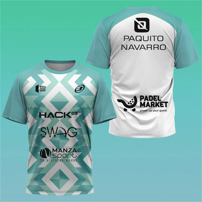 Fashion Men's Tennis Sportswear T-Shirt Boutique Outdoor Badminton Table Tennis Training Clothes Summer Short-Sleeved Loose Tops