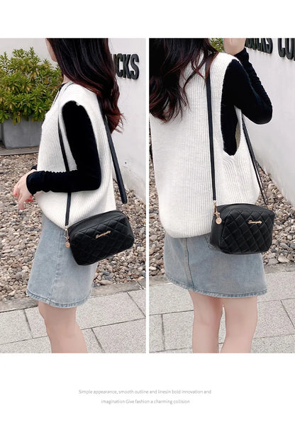 Tassel Small Messenger Bag For Women 2023 Trend Lingge Embroidery Camera Female Shoulder Bag Fashion Chain Ladies Crossbody Bags