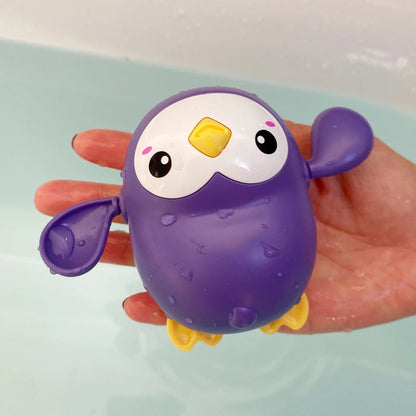 New Summer Bathroom Bath Shower Baby Clockwork Swimming Children Play Water Cute Little Duck Bathing Bathtub Toys For Kid Gifts