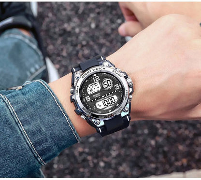 MAYZHISU Sports Electronic Watch for Man Student Teens Outdoor Waterproof Men's Sports Watches LED Digital Clock
