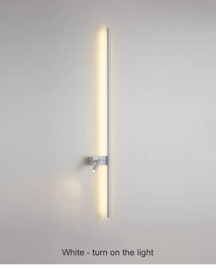 Modern Simple Long LED Wall Lamp Creative Rotatable Spotlights Living Room Bedroom Bedside Lighting Background Wall Home Decor