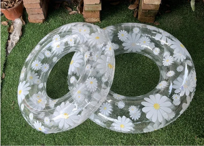 New internet celebrity Daisy Swim Circle Lucky Clover Transparent PVC Swim Circle