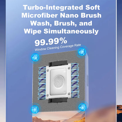 2026 Robot Window Vacuum Cleaner Liectroux S9, 10000Pa,2 Roller Brush,6-Way Water Spray,APP Control,Smart Glass Wall Cleaning