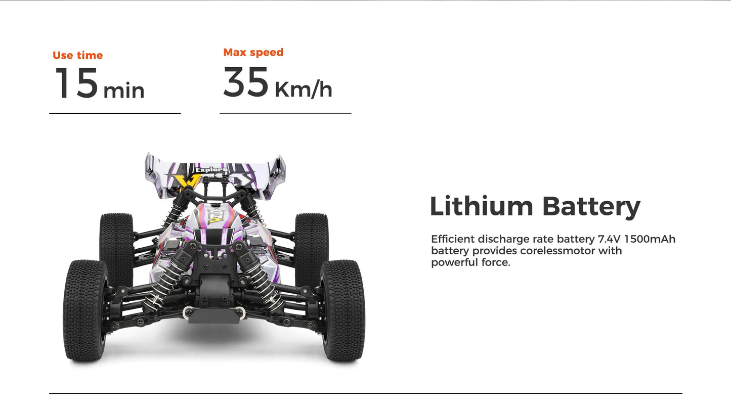 WLtoys 144016 Fast RC Cars 35KM/H OR 75KM/H 1/14 off Road 4WD Drift Toys,2.4G Remote Control Monster Truck for Adults and Kids