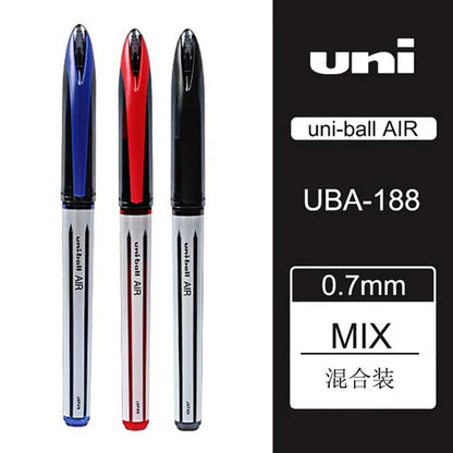 Uni Ball Air Micro Gel Rollerball Pen UBA-188 0.5/0.7MM Japanese Stationery Black Technology Straight Liquid Free Control Ink