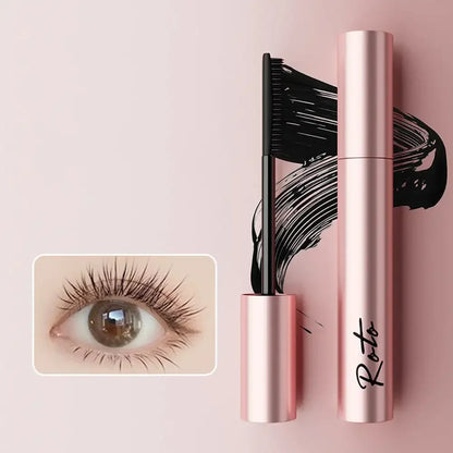 Silk Fiber Matte Mascara Makeup Ultra-Fine Brush Lengthens Eyelashes Waterproof Fast Dry Brown Black Curling Mascara Comestic