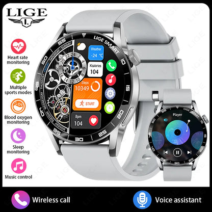 LIGE 2026 Voice Calling Smart Watch Men 1.38" HD IP68 Waterproof Sports Fitness Watches New Man Women Smartwatch For Android iOS