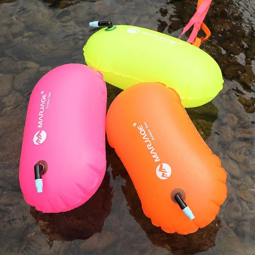 3 colors Swimming Float Bag Thickened Buoy Anti Drowning Drifting Ball Swimming Bunch Canoe Storage Drifting Bag