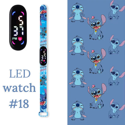 Fashion Stitch Children Watches Girls Waterproof Sport Wristband Women Bracelet  Kids LED Watch Touch Digital Clock