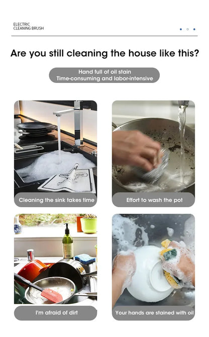 2025 Cordless Electric Spin Scrubber - 5 Brush Heads, IPX7 Waterproof, Rechargeable Bathroom Cleaner for Tile/Shower/Grout