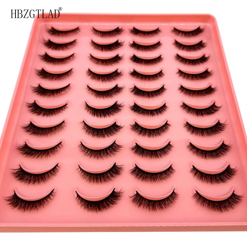 Mix 20 Pairs Eyelashes 3D Mink Lashes Fluffy Soft Wispy Natural Eyelash Extension Reusable Lashes Mink False Eyelashes Makeup