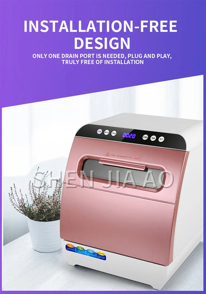 1200W Household Dishwasher Washing Machine Fully automatic Dishwashers Desktop Dish Washers Small Disinfecting Dishwasher Mini