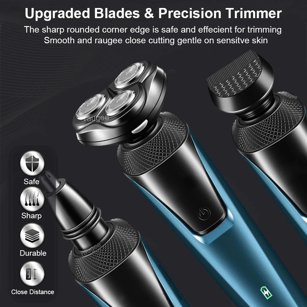 Electric Shaver for Men Facial Beard Hair Remover Chest Nose Hair Trimmer Rechargeable Portable Multifunctional Electric Razor