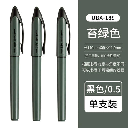 Uni Ball Air Micro Gel Rollerball Pen UBA-188 0.5/0.7MM Japanese Stationery Black Technology Straight Liquid Free Control Ink
