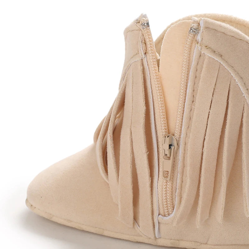 Fashionable Tassel Baby Boots Autumn Winter Casual Comfortable Shoes for Boys And Girls 0-18 Months Walking Shoes