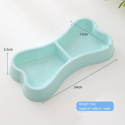 Pet Supplies Double Bowl Dog Food dog bone shaped pet double bowl maca keel shaped dog double bowl pet bowl