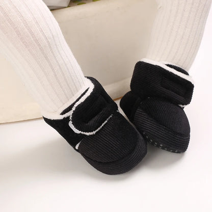 Winter Baby Cotton Shoes Thick Plush Snow Boots Soft Casual Walking Shoes for 0-18 Month Old Comfortable Toddler Footwear