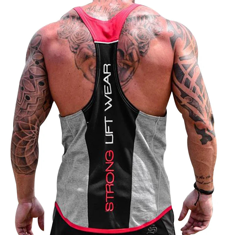 Fashion New Men's Vest Sports Fitness Sleeveless Vest Summer Casual Oversized Men's Top Y2K Style Breathable and Refreshing Vest