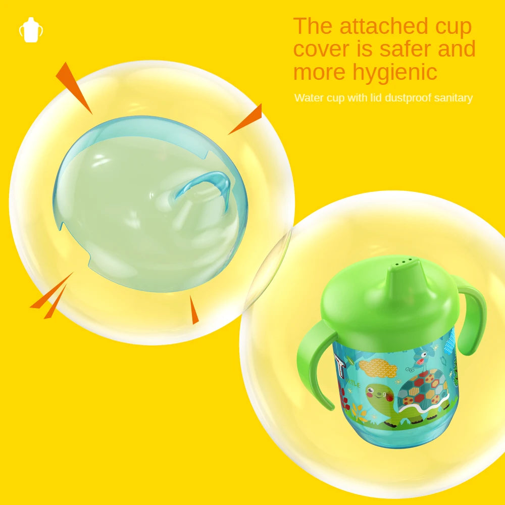 Baby Duckbill Drinking Cup Wide Mouth Cup Double Easy-grip Handle for Tiny Hands,for Toddlers Transition to Independent Drinking