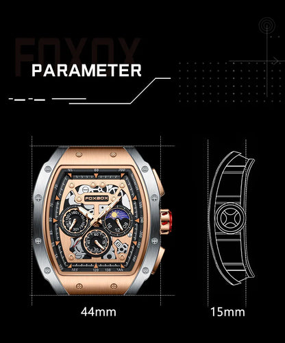 Relogio Masculino FOXBOX Men Watch LIGE Top Brand Luxury Military Square Watch Men Military Waterproof Quartz Watches For Men