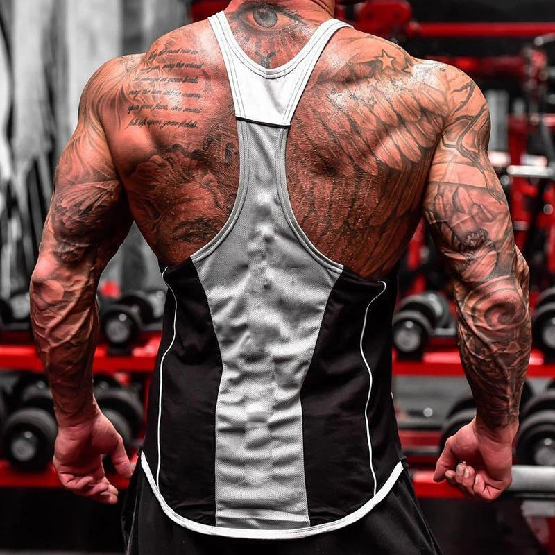 Fashion New Men's Vest Sports Fitness Sleeveless Vest Summer Casual Oversized Men's Top Y2K Style Breathable and Refreshing Vest