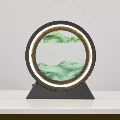 Sandscape Kinetic Sand Art Picture Quicksand Table Lamp Dynamic Liquid Hourglass Moving Sand Painting Flowing Sand Home Decor