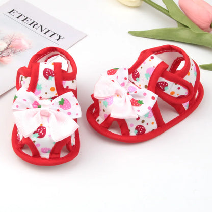 New Children Summer Clogs 0-18M Flower Newborn Infant Baby Girl Princess Bowknot Sandals Toddler Soft Crib Walkers Casual Shoes