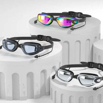 Creative HD Summer Swimming Goggles Anti Fog Waterproof Swim Eyewear Adjustable Silicone Diving Swim Glasses Men Women