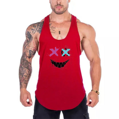 2024 New Men's Sleeveless Vest T-Shirt Sports Style Running Mountain Climbing Exercise Vest Breathable and Refreshing Men's Vest