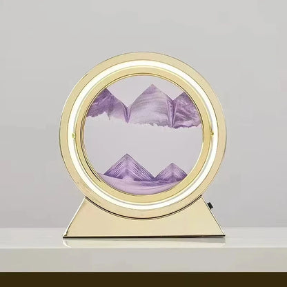Sandscape Kinetic Sand Art Picture Quicksand Table Lamp Dynamic Liquid Hourglass Moving Sand Painting Flowing Sand Home Decor