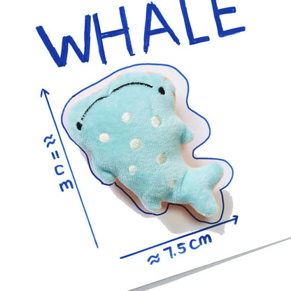Colorful Marine Animal Plush Pet Sound Toy Cute Mini Dog Cat Voice Interaction Self Fun Prop Creative Shark Whale Pet Supplies